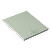 Modern Salbei grüne Ideen Notizblock (angewinkelt)