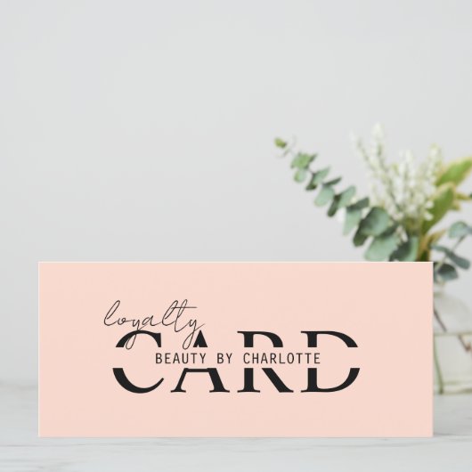 Modern, Salon, 10 - Loyalty Card (Stehend Vorderseite)