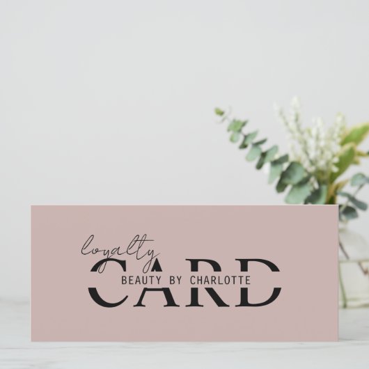 Modern, Salon, 10 - Loyalty Card (Stehend Vorderseite)
