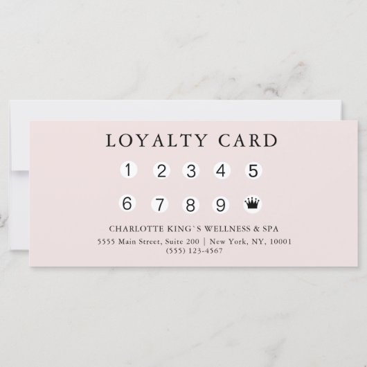 Modern, Salon, 10 - Loyalty Card (Rückseite)
