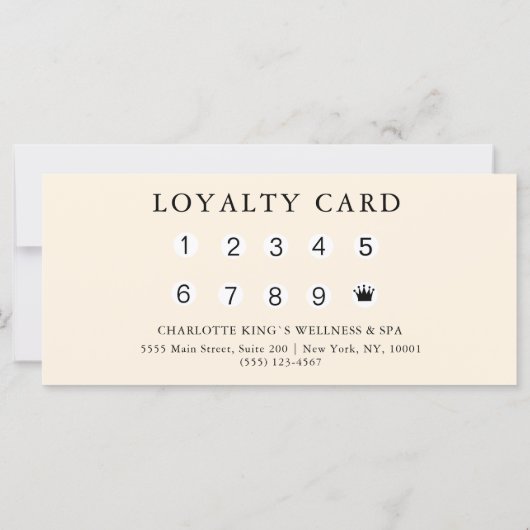 Modern, Salon, 10 - Loyalty Card (Rückseite)