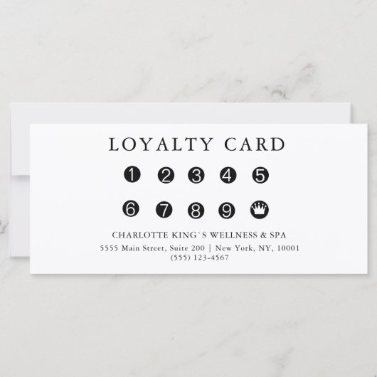 Modern, Salon, 10 - Loyalty Card (Rückseite)