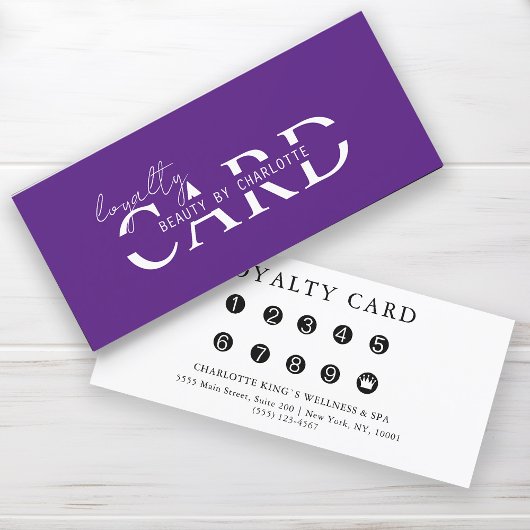 Modern, Salon, 10 - Loyalty Card