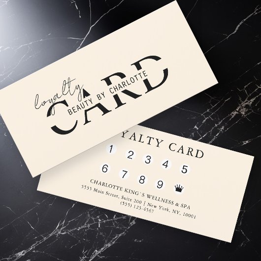 Modern, Salon, 10 - Loyalty Card