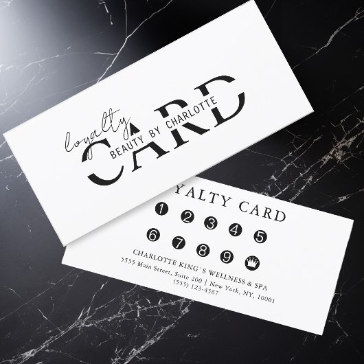 Modern, Salon, 10 - Loyalty Card
