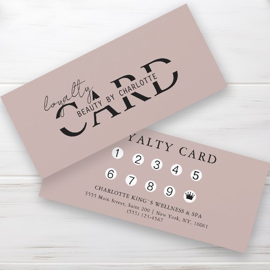 Modern, Salon, 10 - Loyalty Card