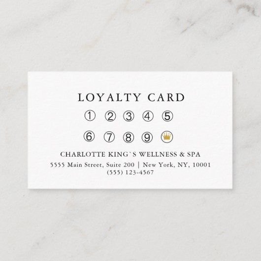 Modern, Salon, 10 - Loyalty Card Begleitkarte (Rückseite)