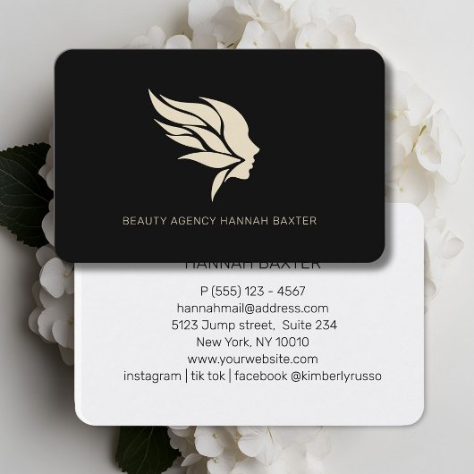 Modern, Salon, Beauty-Logo, Visitenkarte