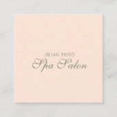 Modern Salon Beauty Studio Green Appointing Card Terminkarte (Vorderseite)