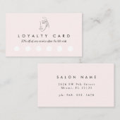 Modern Salon Loyalty Card Treuekarte (Vorne/Hinten)