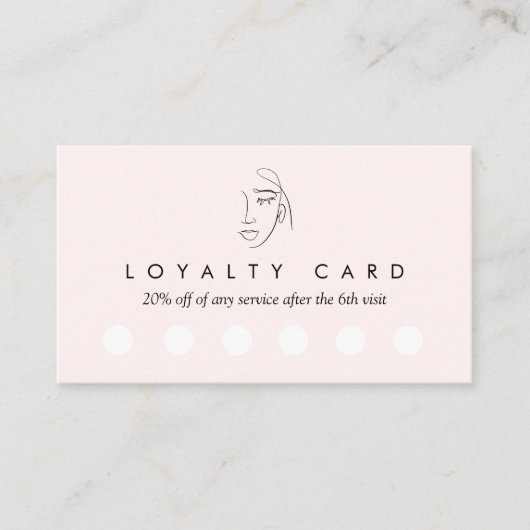 Modern Salon Loyalty Card Treuekarte (Vorderseite)