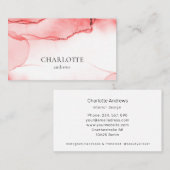 Modern, Salon, minimalistisch, Aquarell Visitenkarte (Vorne/Hinten)