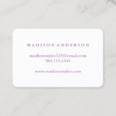 Modern Salon Red Lips Makeup Artist Visitenkarte (Rückseite)