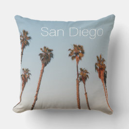 Modern San Diego Tall Palm Trees Blue Sky Souvenir Kissen