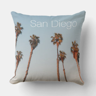 Modern San Diego Tall Palm Trees Blue Sky Souvenir Kissen