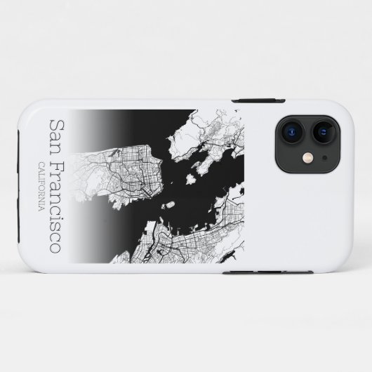 Modern San Francisco City Map Case-Mate iPhone Hülle (Rückseite (Horizontal))
