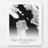 Modern San Francisco City Map Mousepad (Vorne)