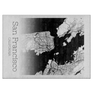 Modern San Francisco City Map Schneidebrett