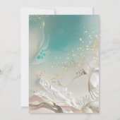 Modern Sand Watercolor Ethereal Shoreline Wedding Einladung (Rückseite)