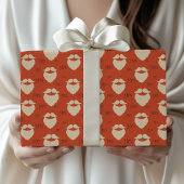 Modern Santa Claus Ho Ho Ho Weihnachten Geschenkpapier