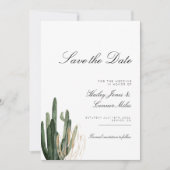 Modern Saquaro Cactus Save the Date Einladung (Vorderseite)