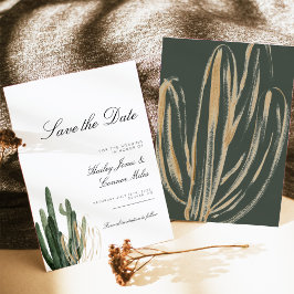 Modern Saquaro Cactus Save the Date Einladung