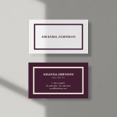 Modern sauber, einfach weiß und Lila Lässig Visitenkarte