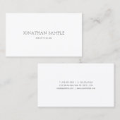 Modern säubern Sie Entwurfs-elegantes schlichtes Visitenkarte (Vorne/Hinten)