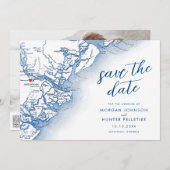 Modern Savannah Georgia Karte Hochzeit (Vorne/Hinten)