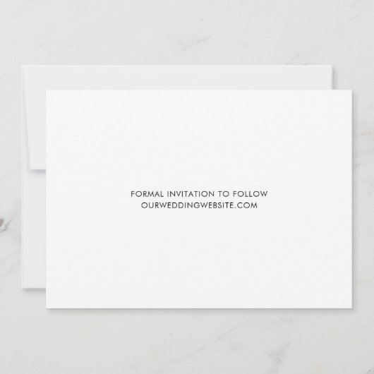 Modern Save The Date (Rückseite)