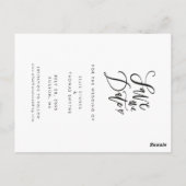 Modern Save the Date 3 Foto Collage Script Postkarte (Rückseite)