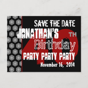 Modern Save the Date 40. Geburtstag Party R204 Ankündigungspostkarte
