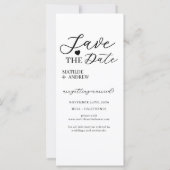 Modern Save The Date Black Collage Photo Strip (Rückseite)