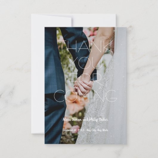 Modern Save the Date Card Custom Danke Karte (Vorderseite)