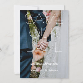 Modern Save the Date Card Custom Foto Hochzeit Einladung