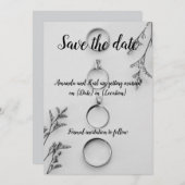 Modern Save the Date Card Einladung (Vorne/Hinten)