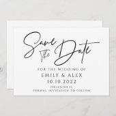 Modern Save the Date Card Einladung (Vorne/Hinten)