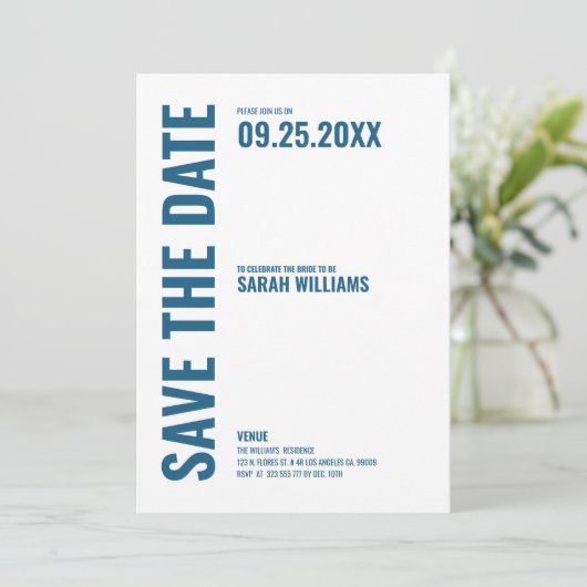 Modern Save the Date einladen Einladung (Stehend Vorderseite)