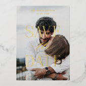 Modern Save the Date Foil Einladung (Vorderseite)