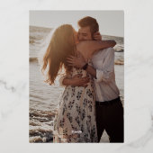 Modern Save the Date Foil Einladung (Rückseite)