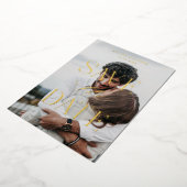 Modern Save the Date Foil Einladung (Gedreht)