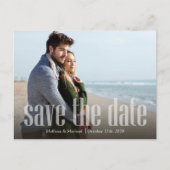 Modern Save the Date Fotokarte Rosa Postkarte (Vorderseite)