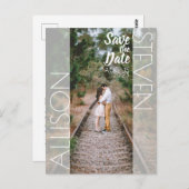 Modern Save the Date gestaltete Postkarte (Vorne/Hinten)