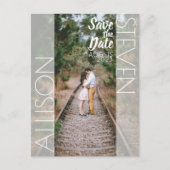 Modern Save the Date gestaltete Postkarte (Vorderseite)