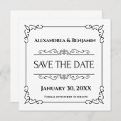 Modern Save the Date Hochzeitskarte (Vorne/Hinten)