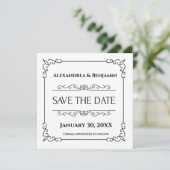 Modern Save the Date Hochzeitskarte (Stehend Vorderseite)