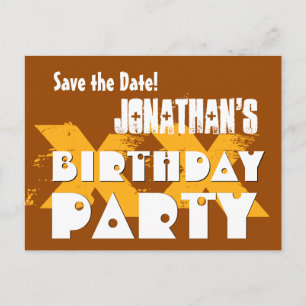 Modern Save the Date JEDES JAHR Geburtstagsparty B Ankündigungspostkarte