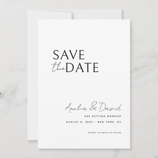 Modern Save the Date Kartenvorlage Einladung (Vorderseite)