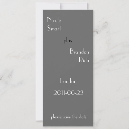 Modern Save the Date Logo (Vorderseite)