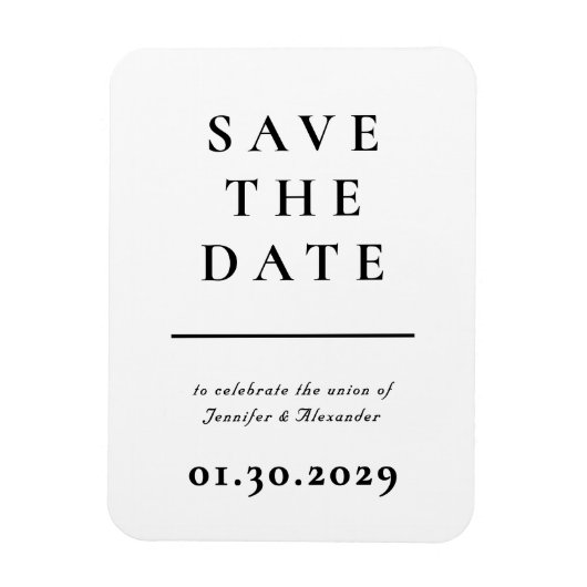 Modern Save the Date Magnet (Vertikal)